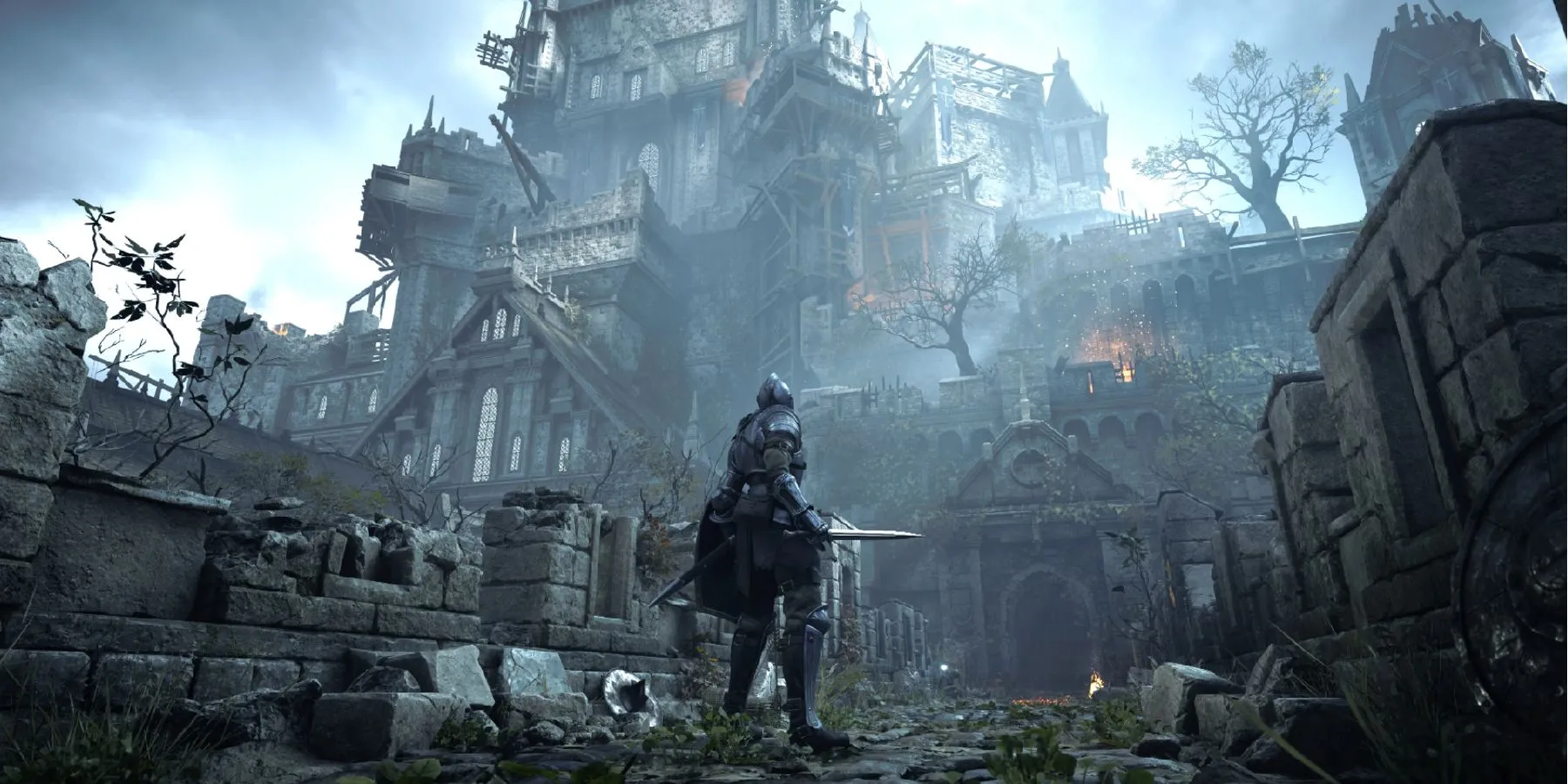 Toàn cảnh Lâu đài Boletaria hùng vĩ và đổ nát trong Demon's Souls Remake trên PS5