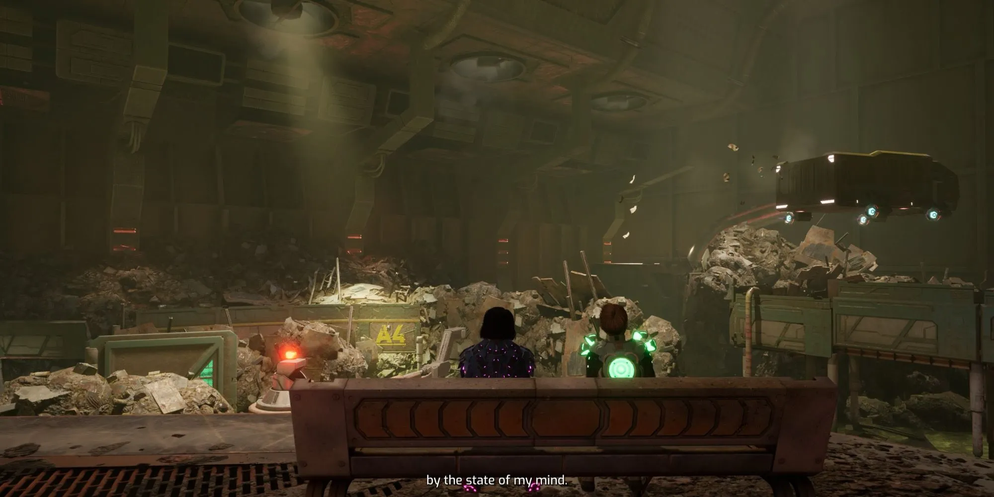 Vị trí băng ghế thứ năm trong subchapter Waste Depot của game Split Fiction