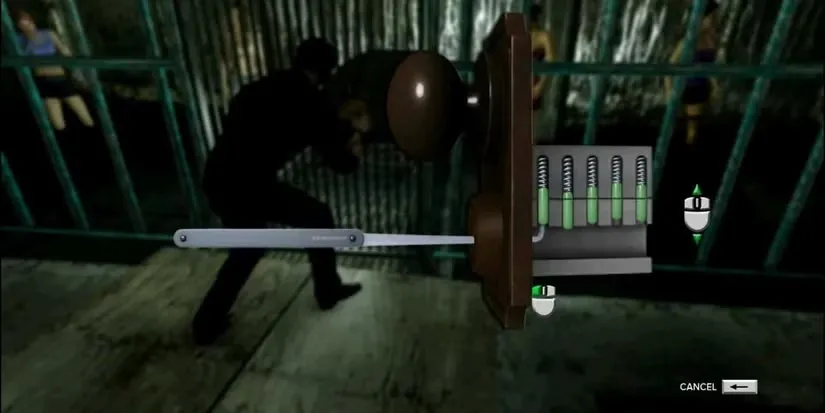 Wei Shen thực hiện bẻ khóa két sắt trong Sleeping Dogs
