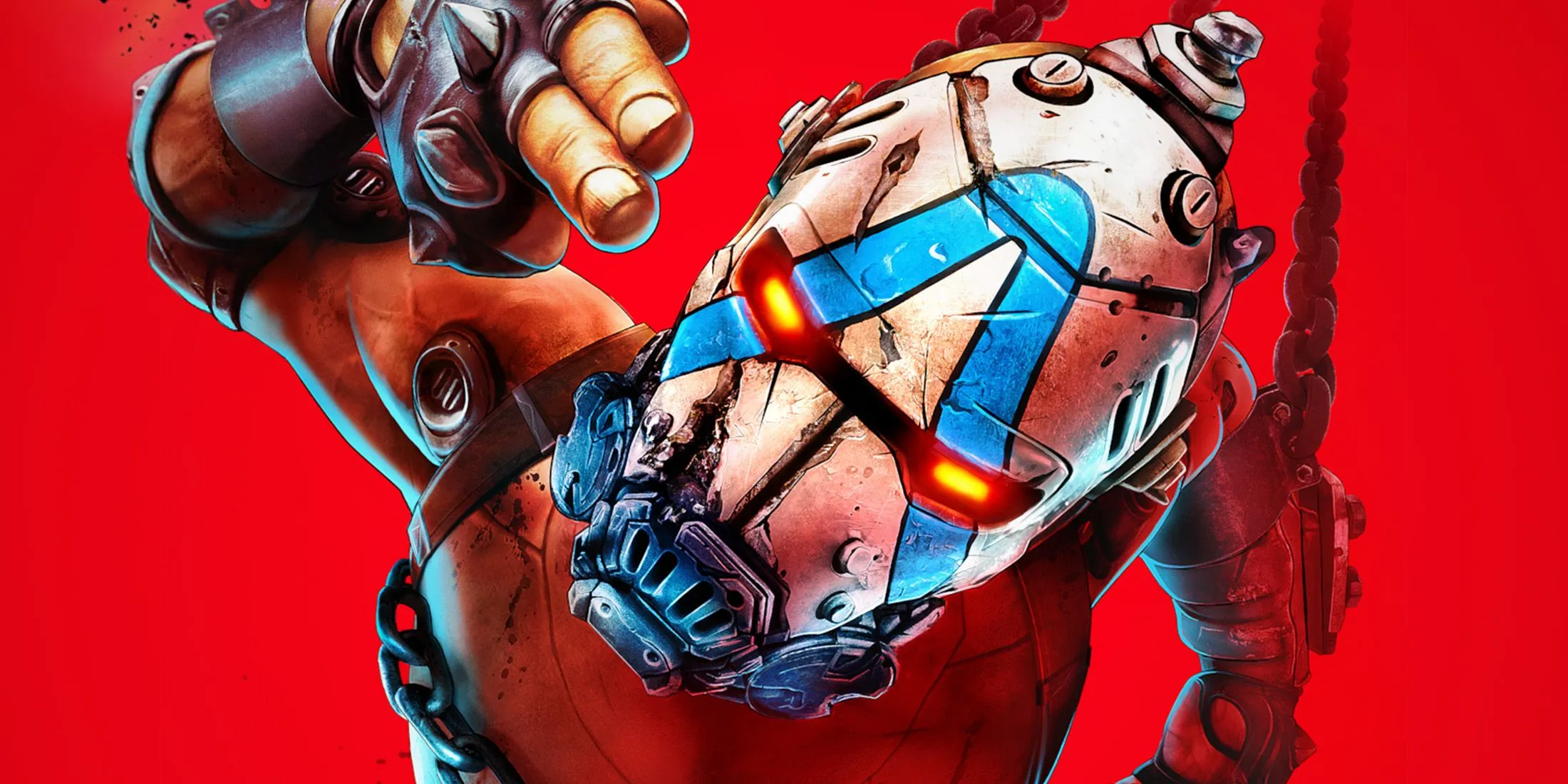 Hình ảnh nghệ thuật quảng bá Borderlands 4 với tông màu đỏ, có thể hiện phong cách đồ họa mới của game