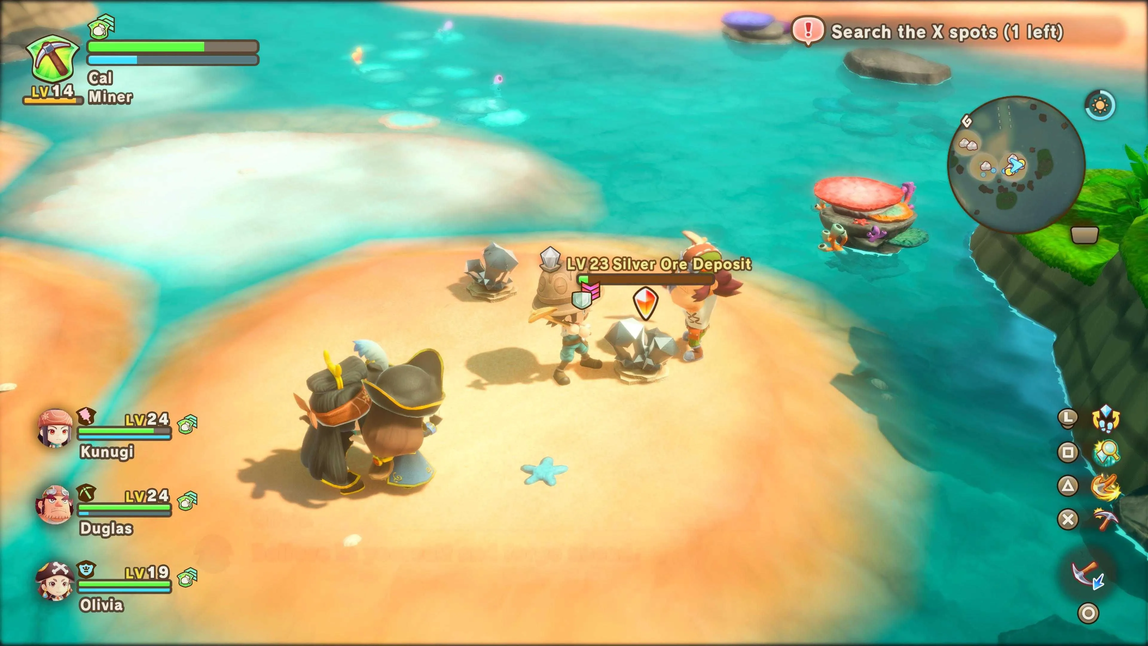 Hoạt động khai thác quặng trong game Fantasy Life I