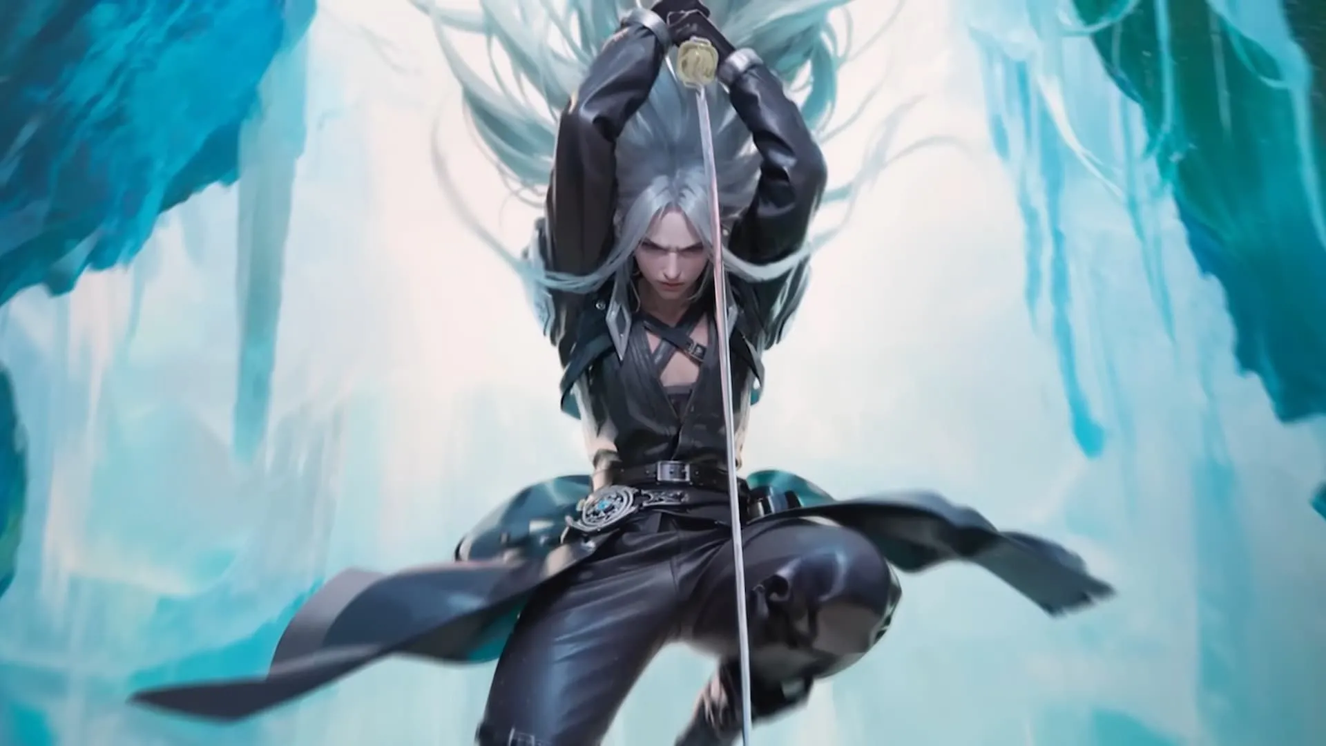 Thẻ bài Magic The Gathering Aerith Rescue Mission minh họa cảnh Shinra HQ trong Final Fantasy 7