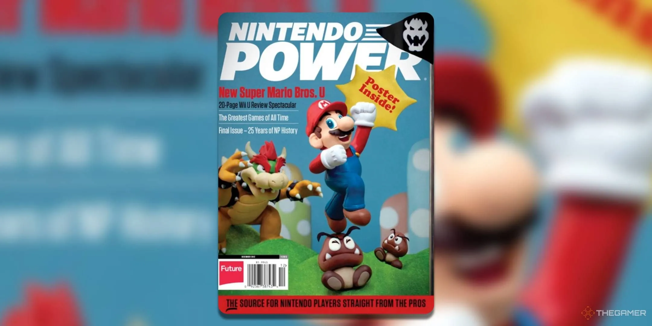Ấn phẩm cuối cùng của Nintendo Power số 285, tái hiện bìa đầu tiên với Mario và kẻ thù.