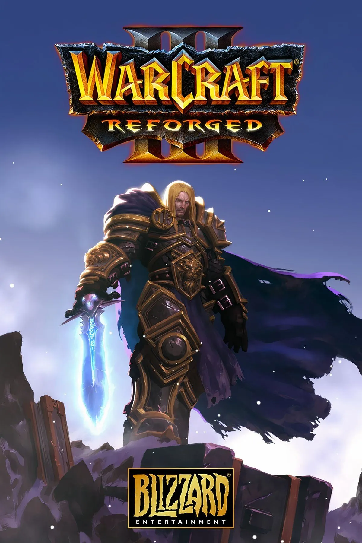 Ảnh bìa chính thức của tựa game chiến thuật Warcraft III: Reforged