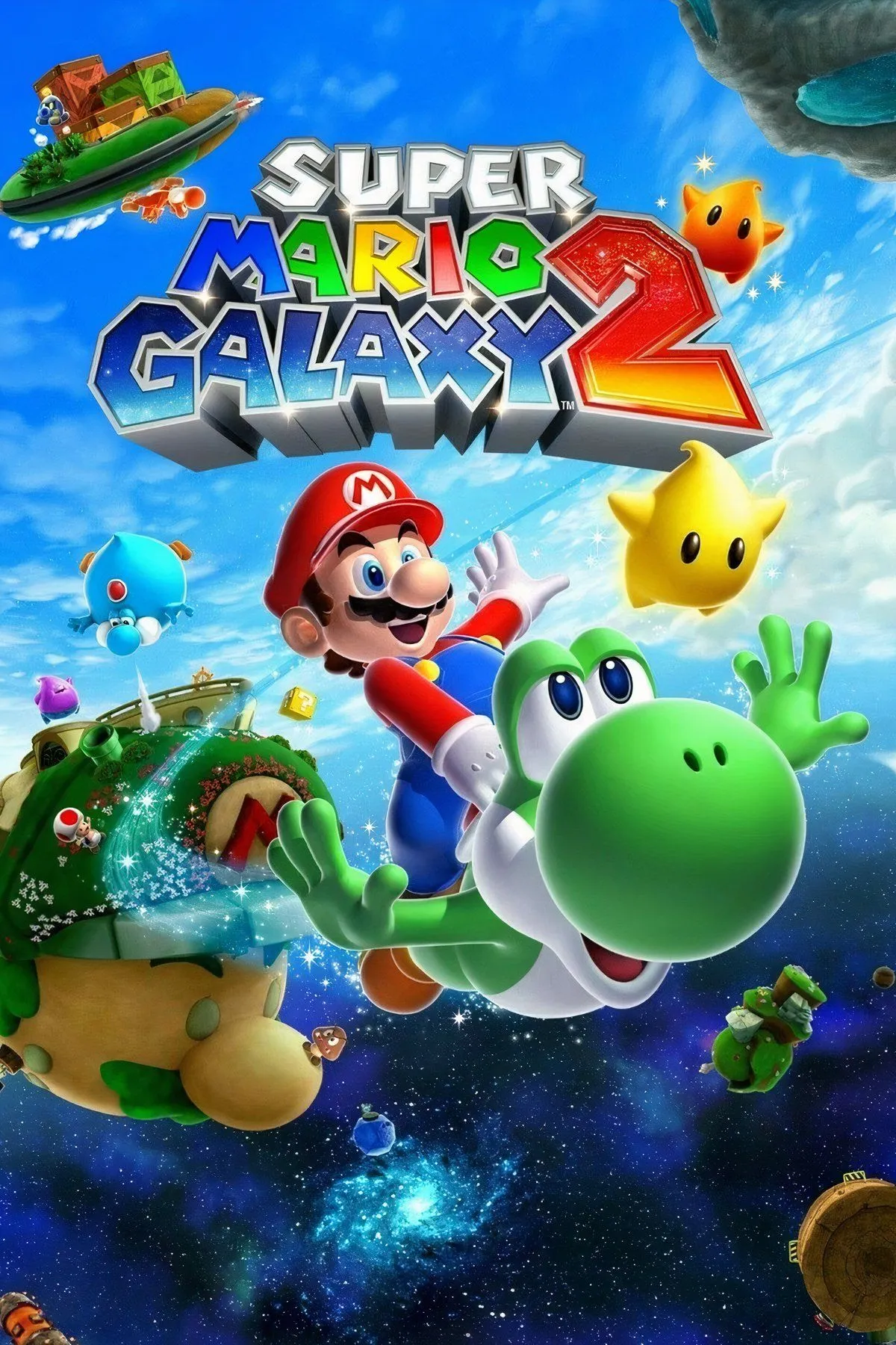 Artwork chính thức của game phiêu lưu hành tinh Super Mario Galaxy 2