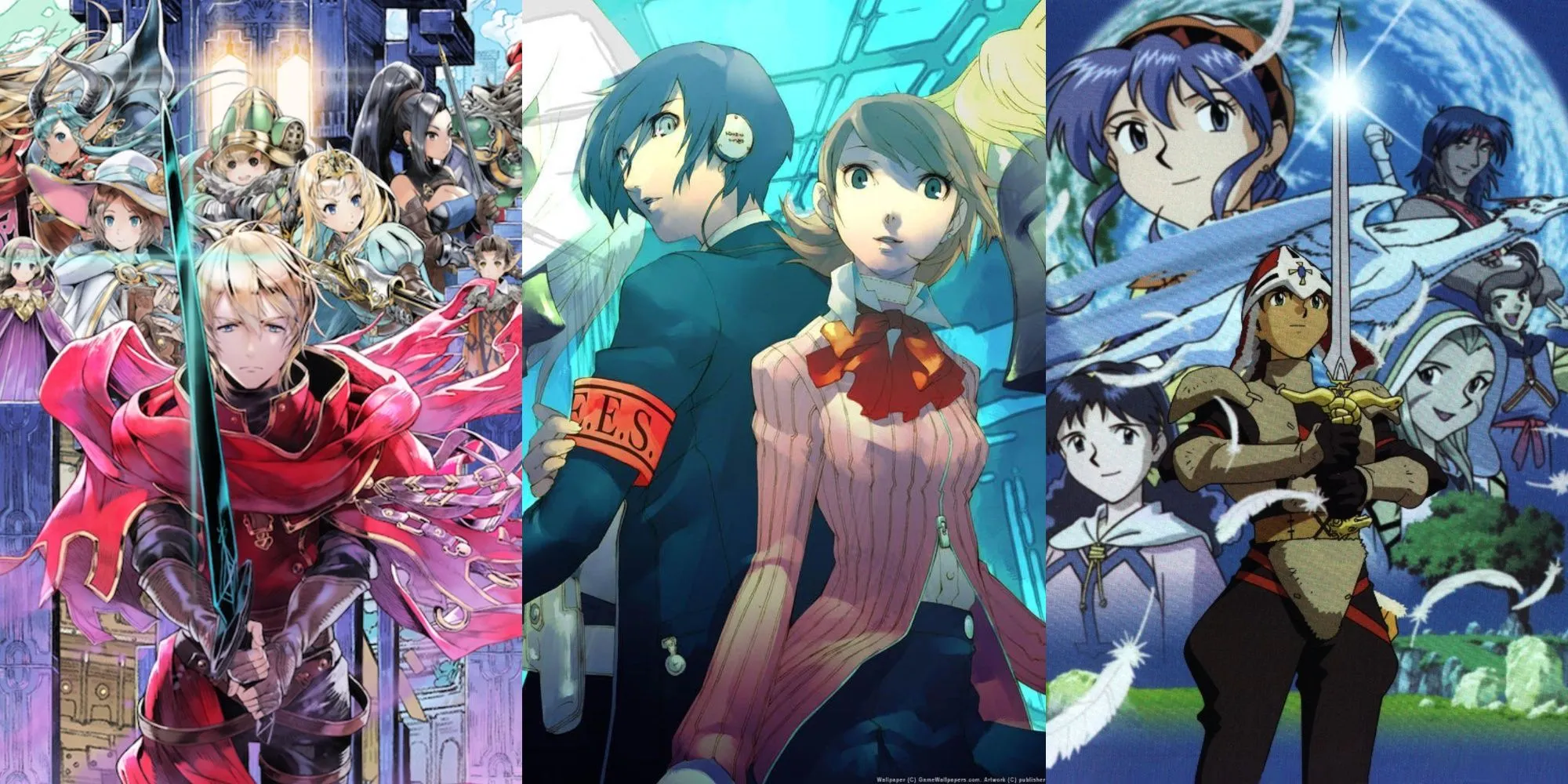 Ba tựa game JRPG tiêu biểu là Radiant Historia, Persona 3 Reload và Lunar Silver Star Story