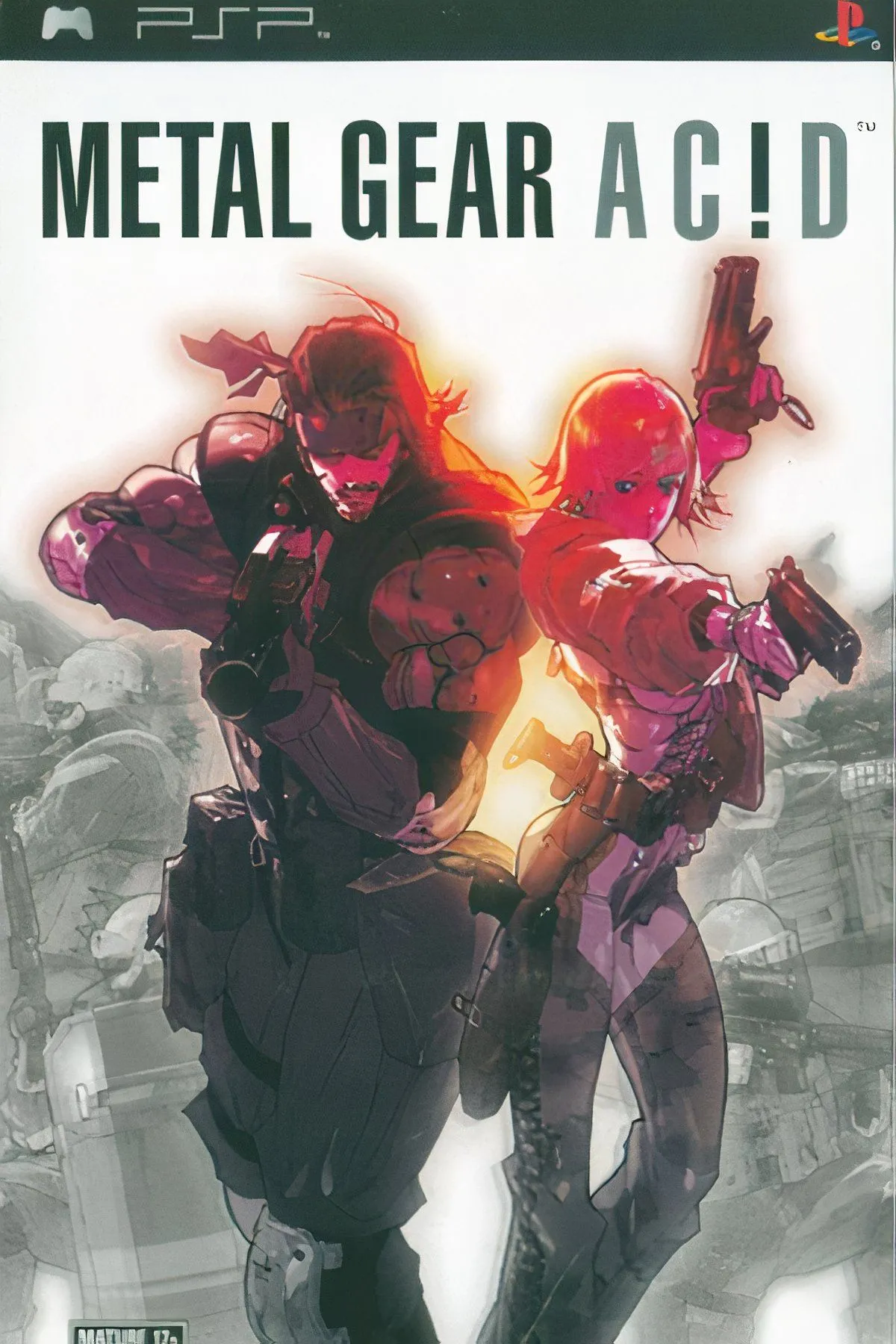 Bìa game Metal Gear Acid trên PSP với Solid Snake