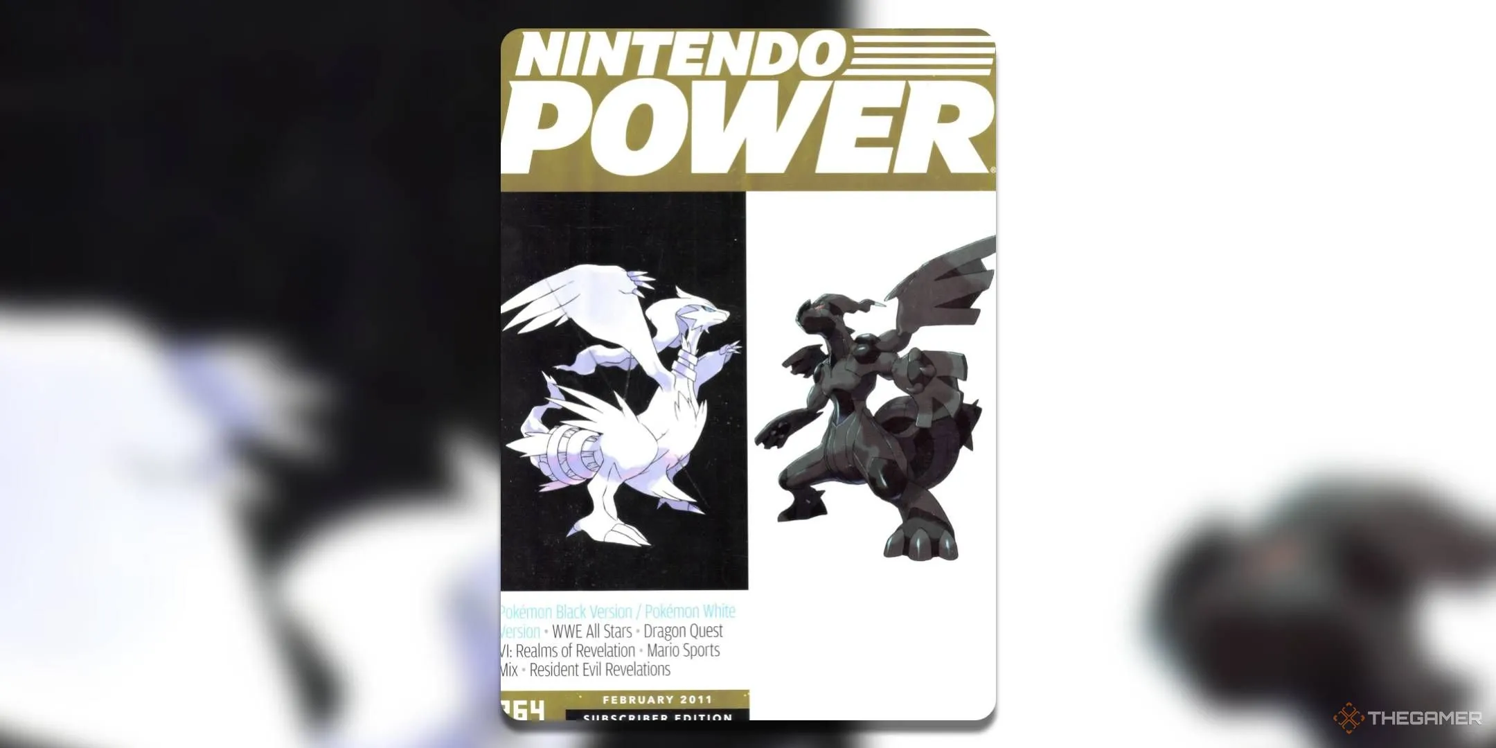 Bìa tạp chí Nintendo Power số 264 bản đặc biệt với Reshiram và Zekrom từ Pokémon Black & White.