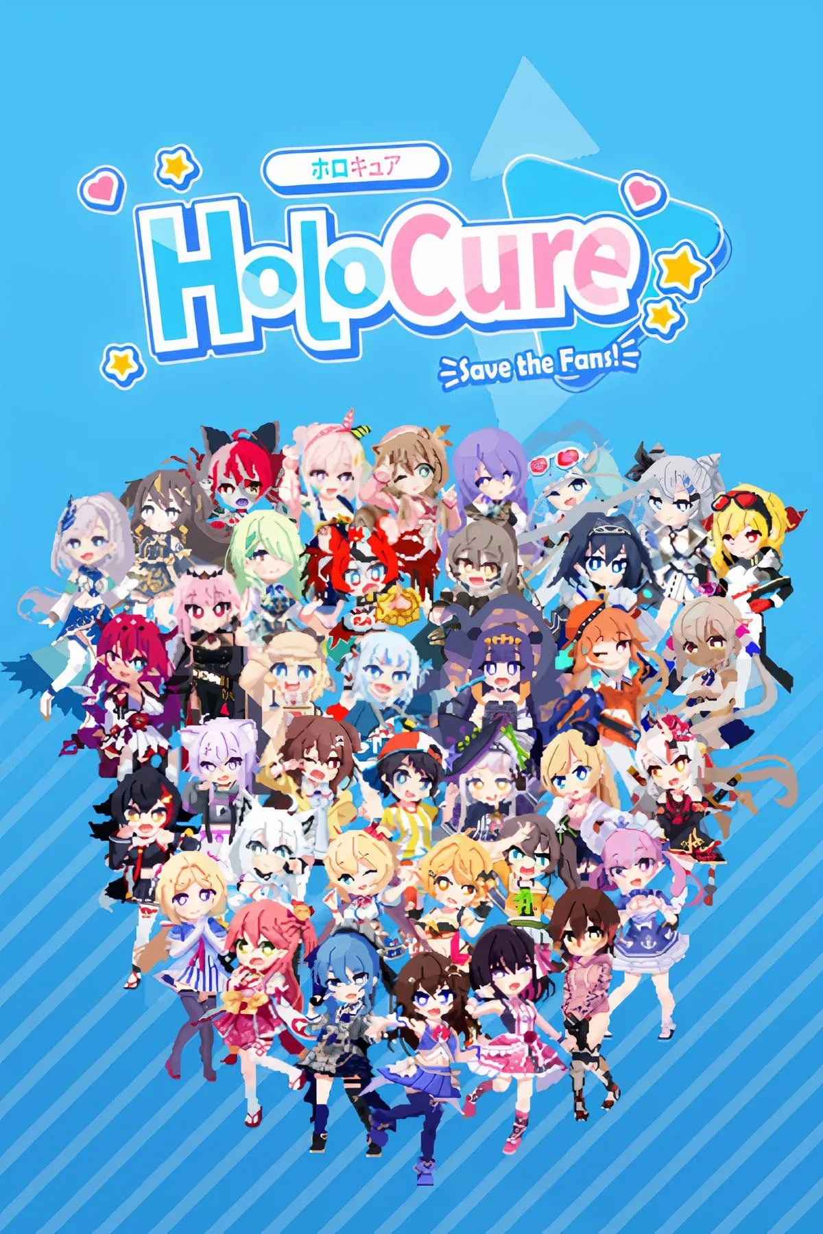 Các nhân vật Vtuber chiến đấu trong HoloCure Save The Fans một game roguelike miễn phí