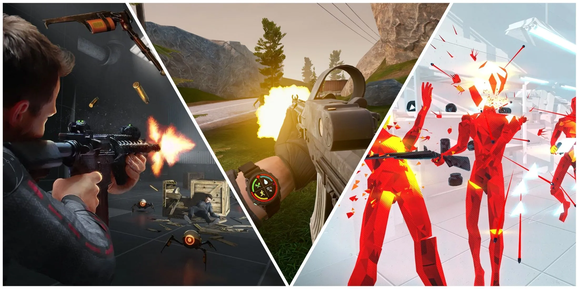 các tựa game PCVR hấp dẫn như Boneworks, Ghosts of Tabor và Superhot khi kết nối Meta Quest