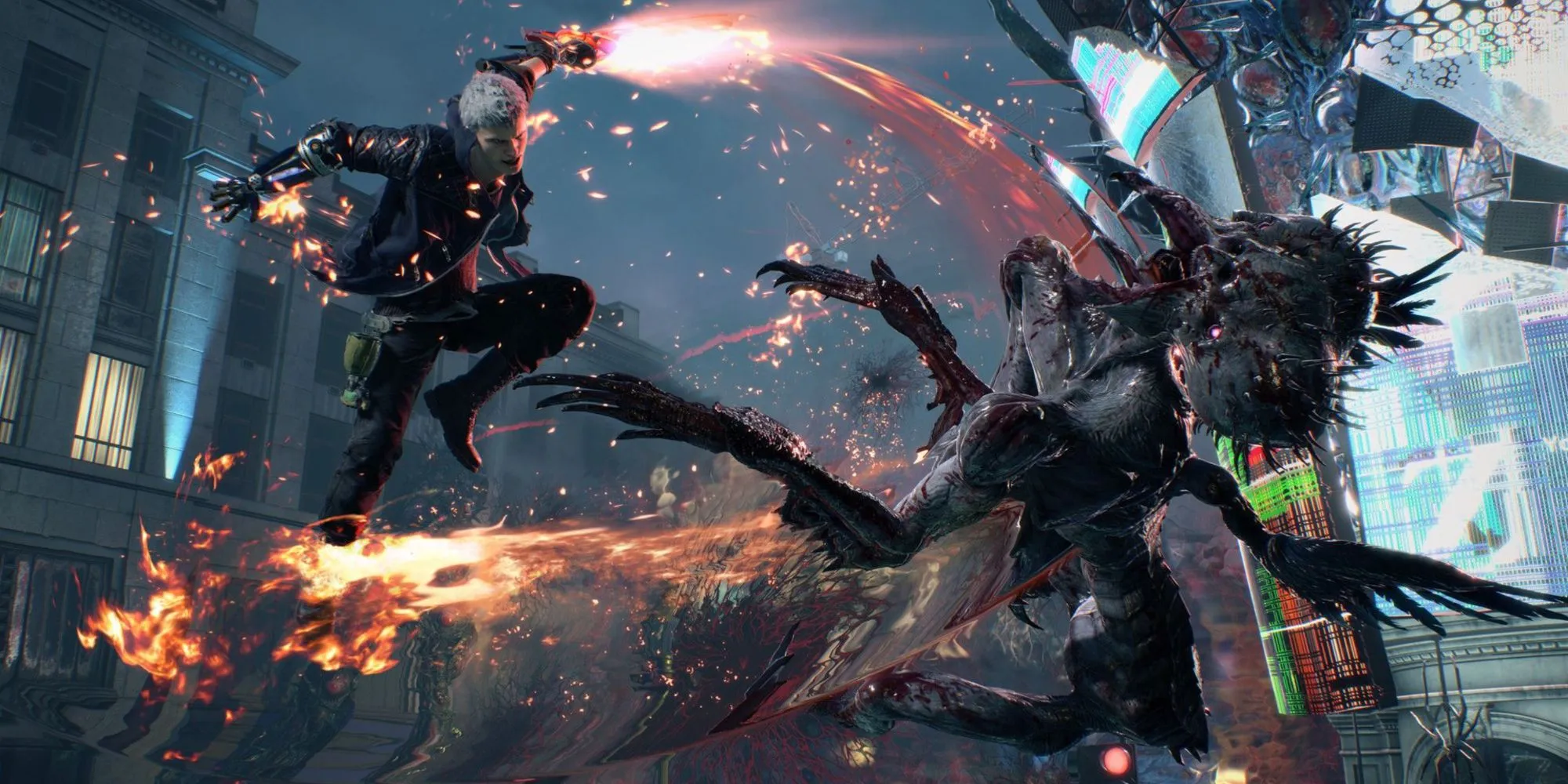 Dante và Nero chiến đấu cùng nhau trong Devil May Cry 5