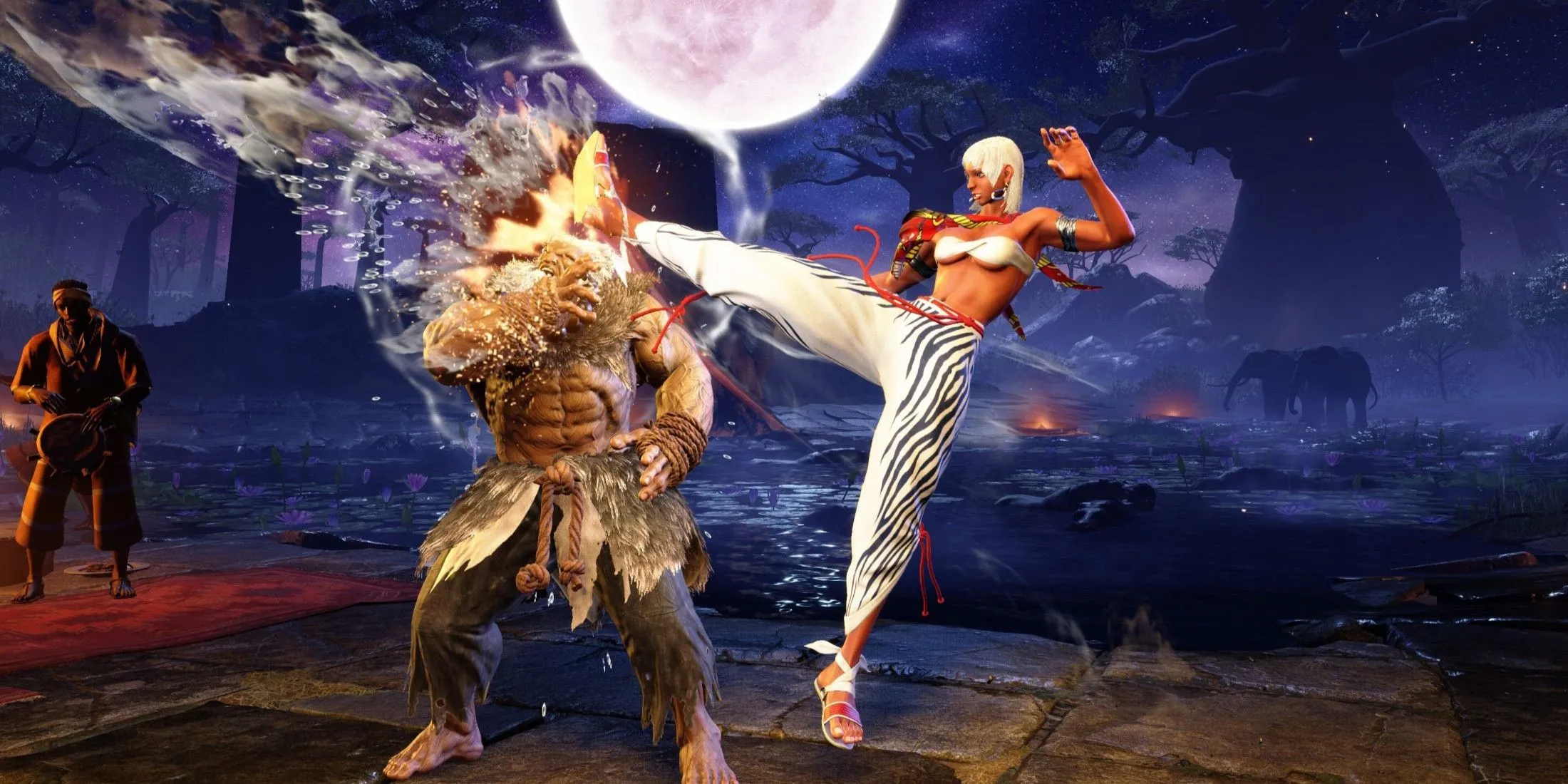 Elena, nhân vật DLC của Street Fighter 6, thể hiện kỹ năng di chuyển đặc trưng trên đấu trường.
