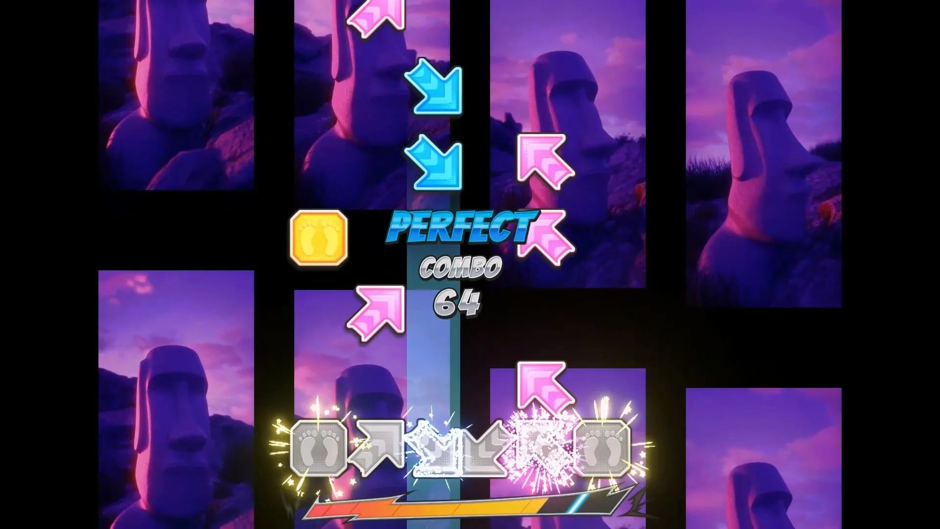 Giao diện lựa chọn bài hát trong Pump It Up Rise trên Steam, thể hiện kho nhạc đa dạng