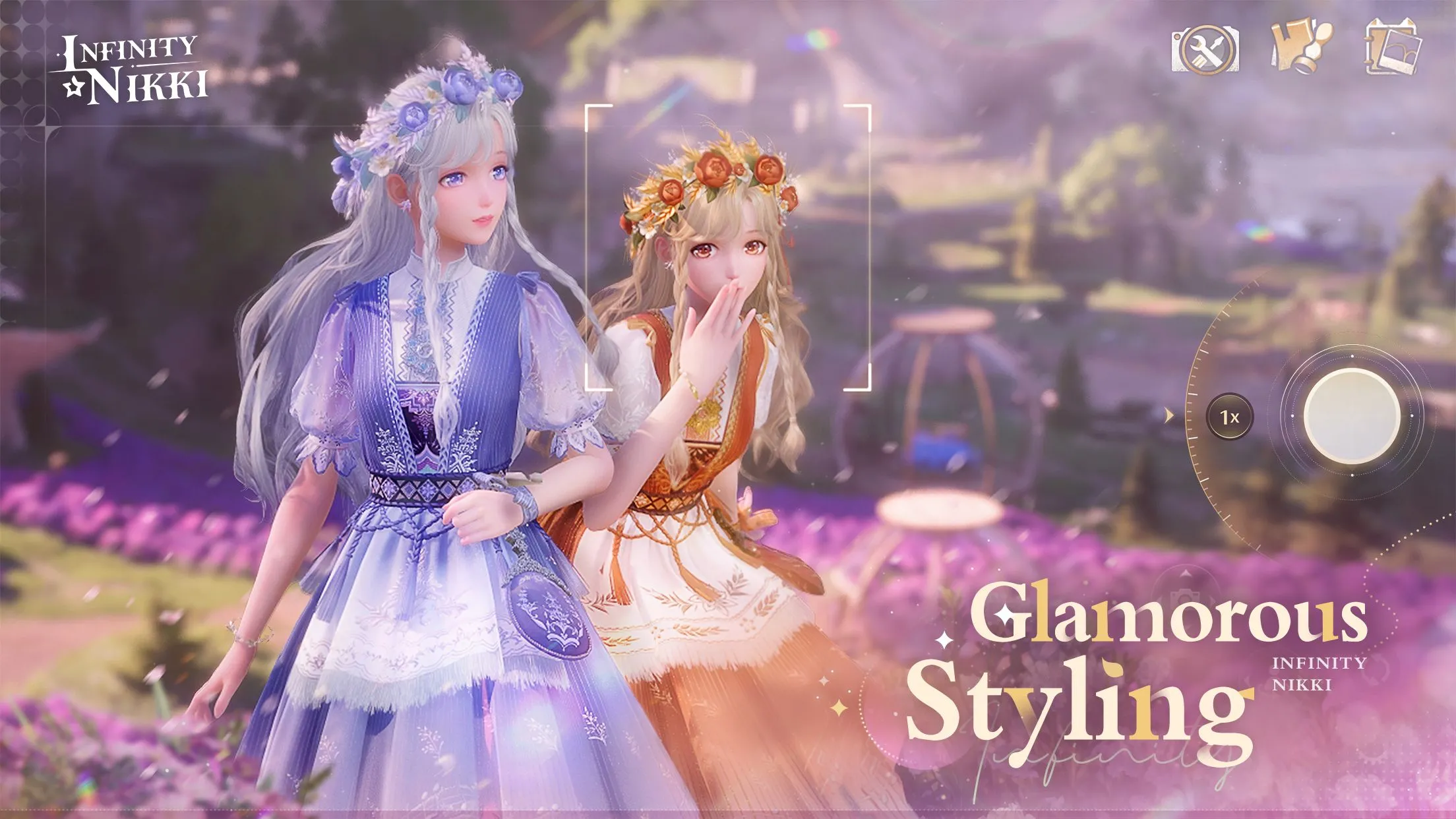 Giao diện Resonance nơi game thủ sử dụng Diamonds và Crystals để quay trang phục trong Infinity Nikki