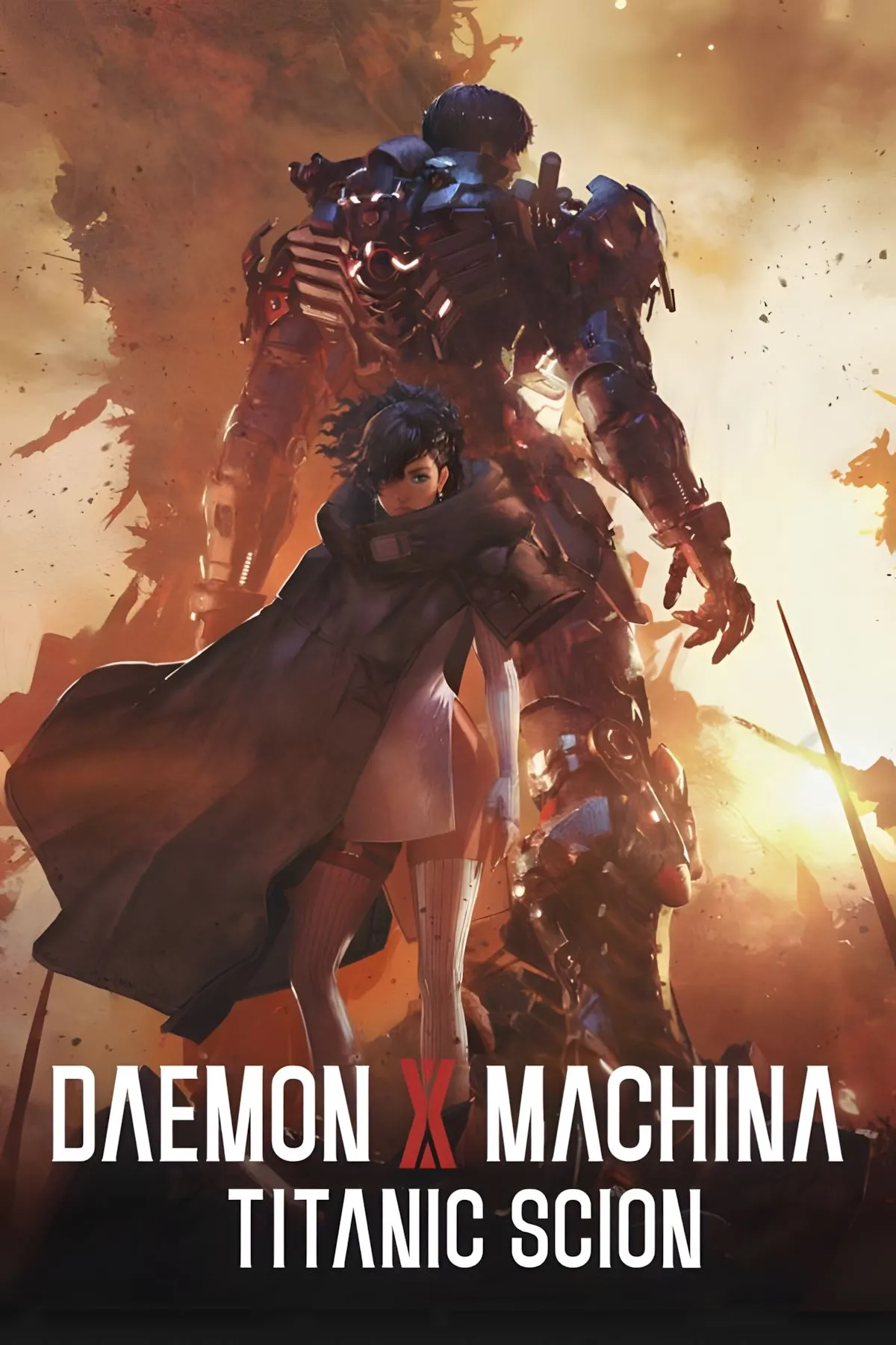 Hình ảnh bìa chính thức của game Daemon X Machina Titanic Scion trên các nền tảng console và PC