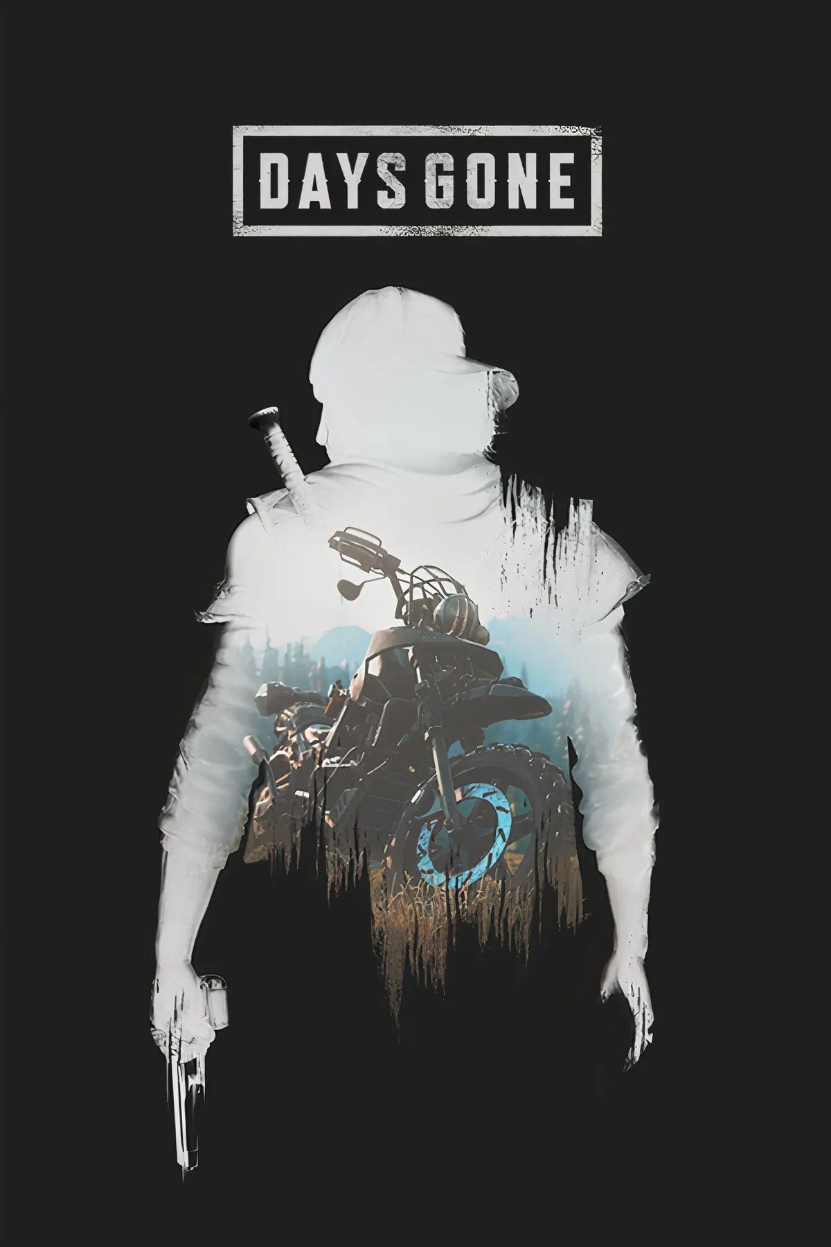 Hình ảnh bìa game Days Gone với Deacon St. John trên mô tô