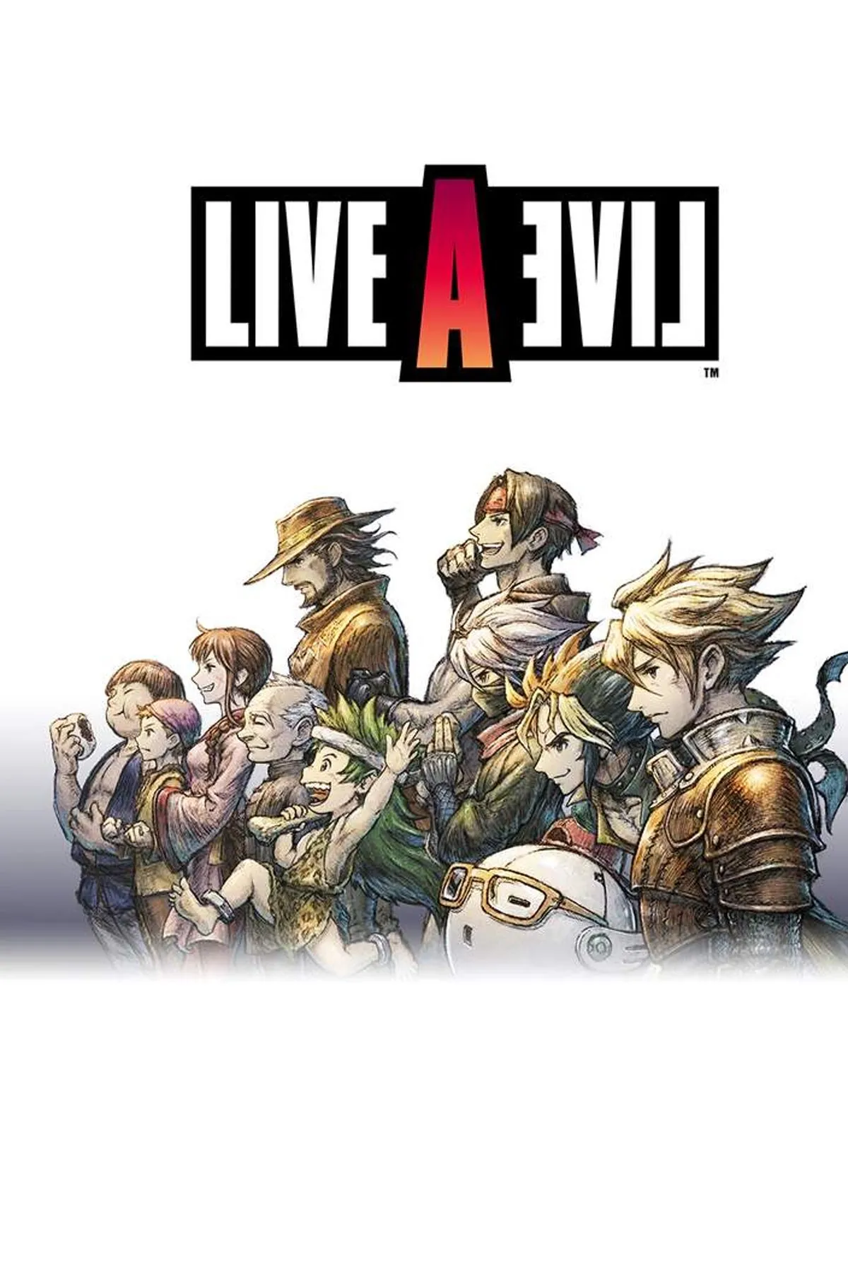 Hình ảnh bìa game Live A Live với phong cách đồ họa pixel art độc đáo