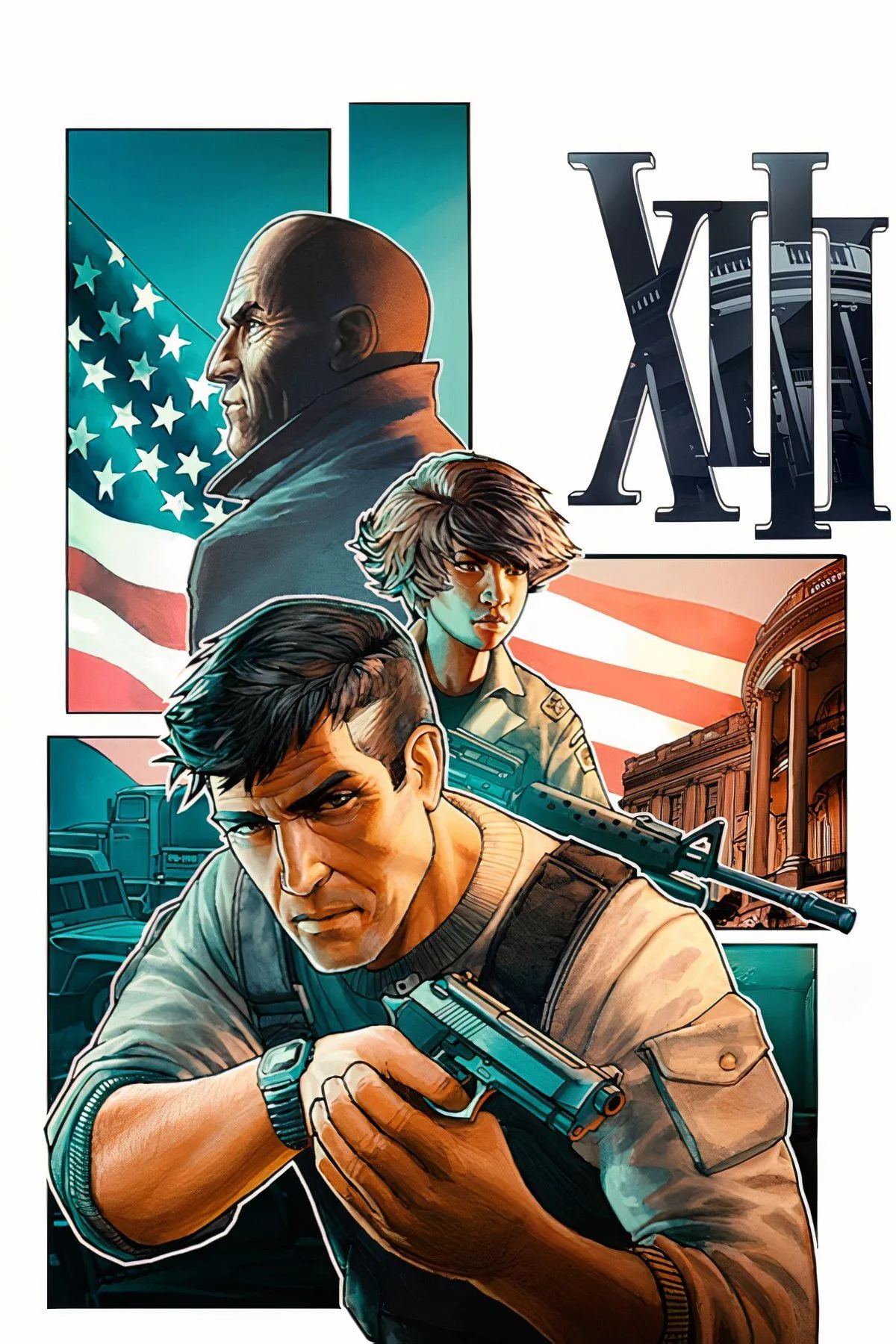 Hình ảnh nhân vật chính của game XIII (2020) với phong cách đồ họa cel-shaded đặc trưng