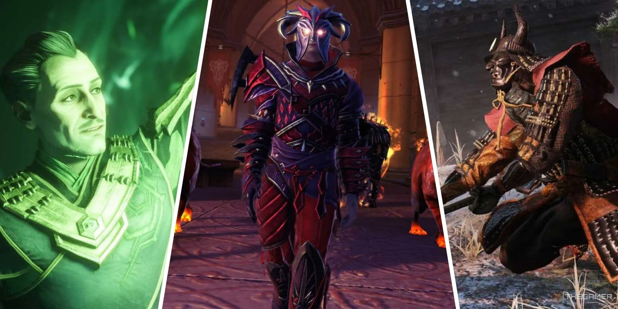Hình ảnh tổng hợp Dragon Age The Veilguard, Neverwinter và Sekiro, những tựa game tiềm năng làm bối cảnh D&D.