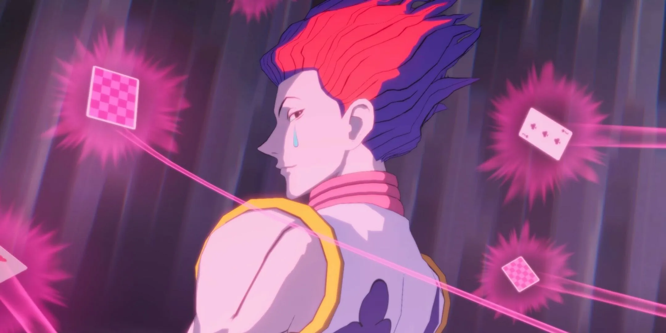 Hisoka Morrow thực hiện một đòn tấn công đặc biệt trong Hunter x Hunter: Nen x Impact.