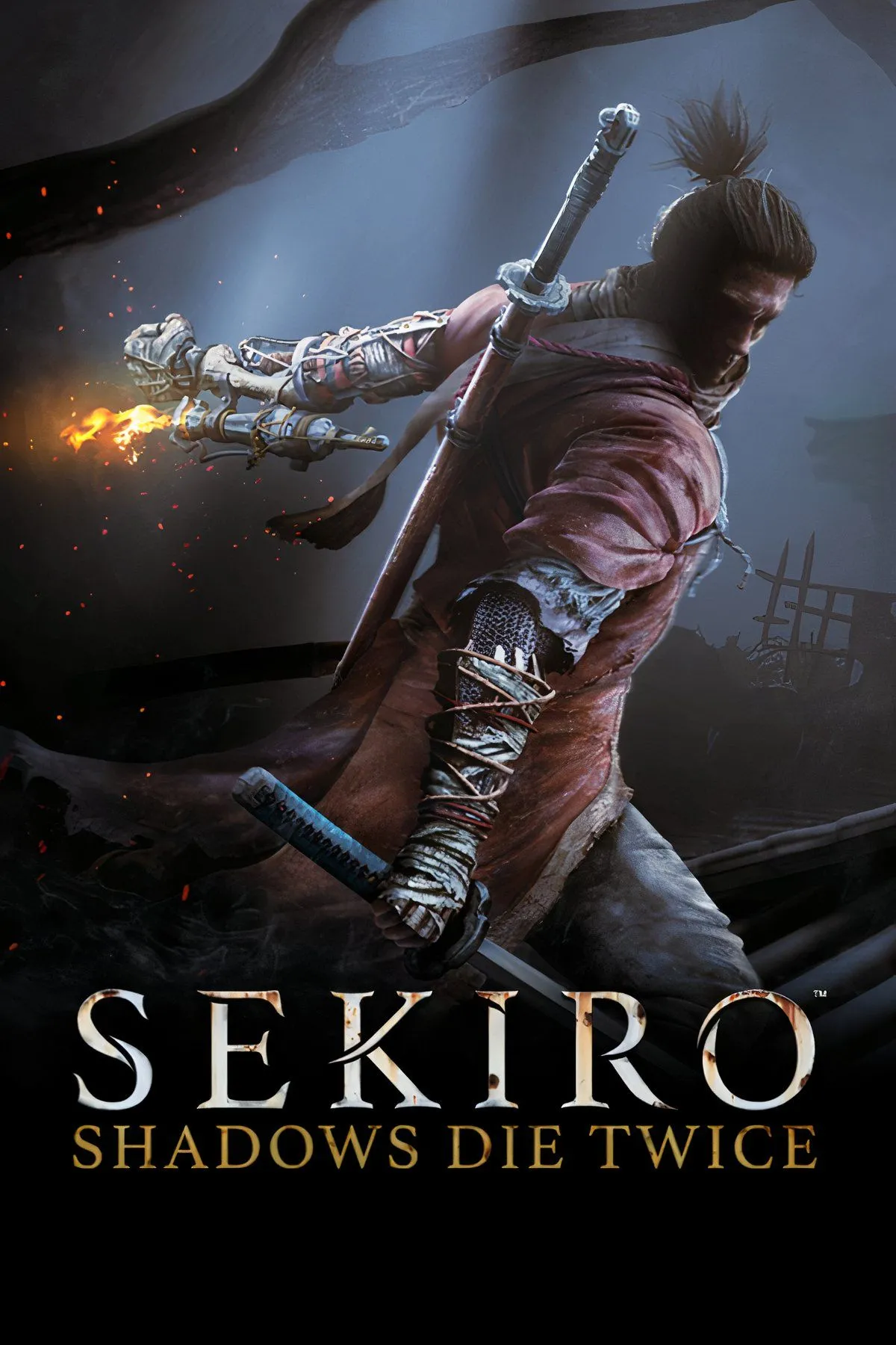 Isshin, The Sword Saint, một kiếm sĩ huyền thoại trong Sekiro, chuẩn bị tung chiêu tấn công.