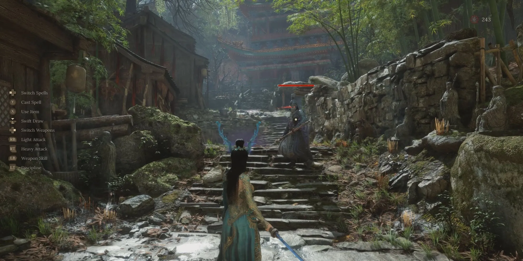 Khung cảnh non nước hữu tình trên đường đến Shu Sanctum trong Wuchang Fallen Feathers.