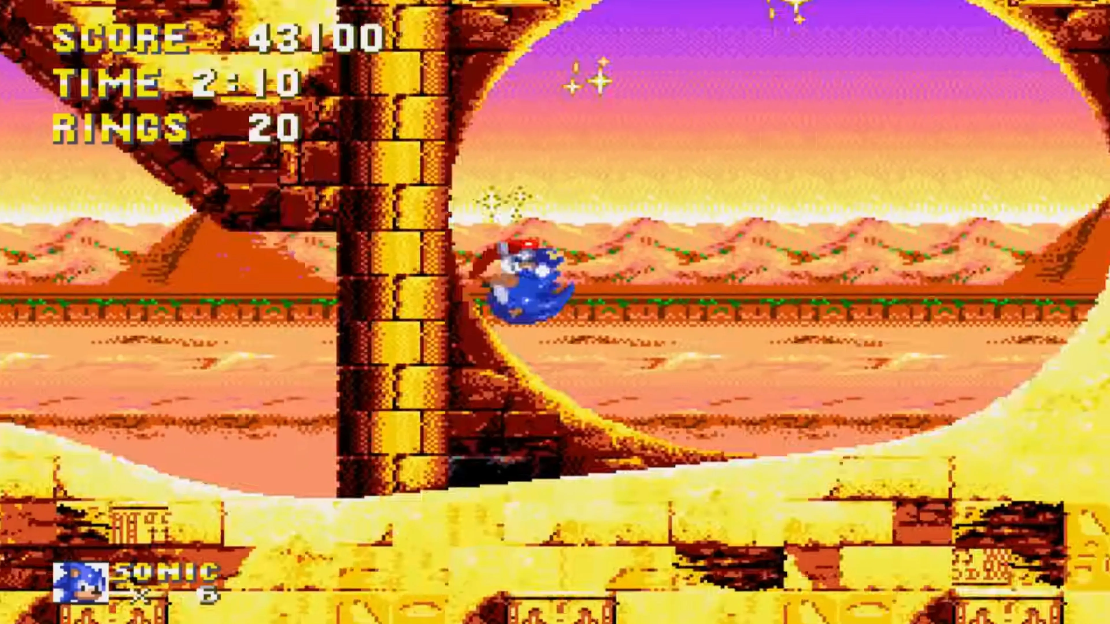 Knuckles khám phá một khu vực bí ẩn trong Sonic 3 &amp; Knuckles, tận dụng khả năng leo trèo
