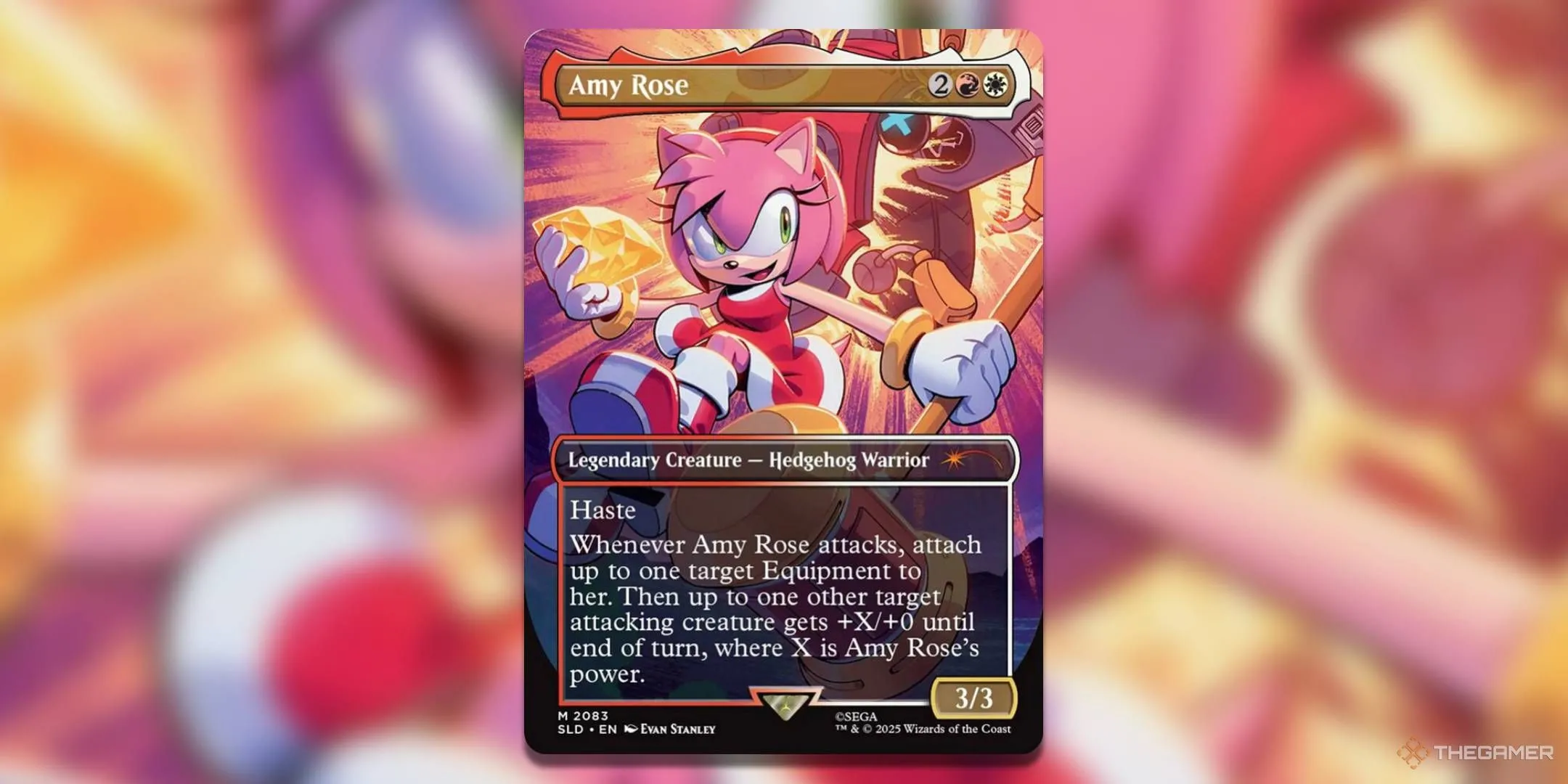 Lá bài Magic: The Gathering Amy Rose, Legendary Creature từ Secret Lair Sonic: Friends &amp; Foes