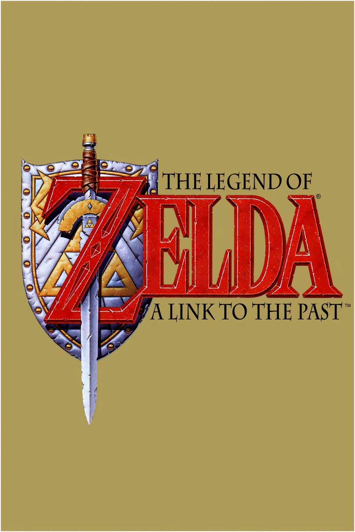 Link cầm kiếm và khiên, sẵn sàng khám phá thế giới Hyrule rộng lớn trong The Legend of Zelda: A Link to the Past, một huyền thoại game phiêu lưu hành động.
