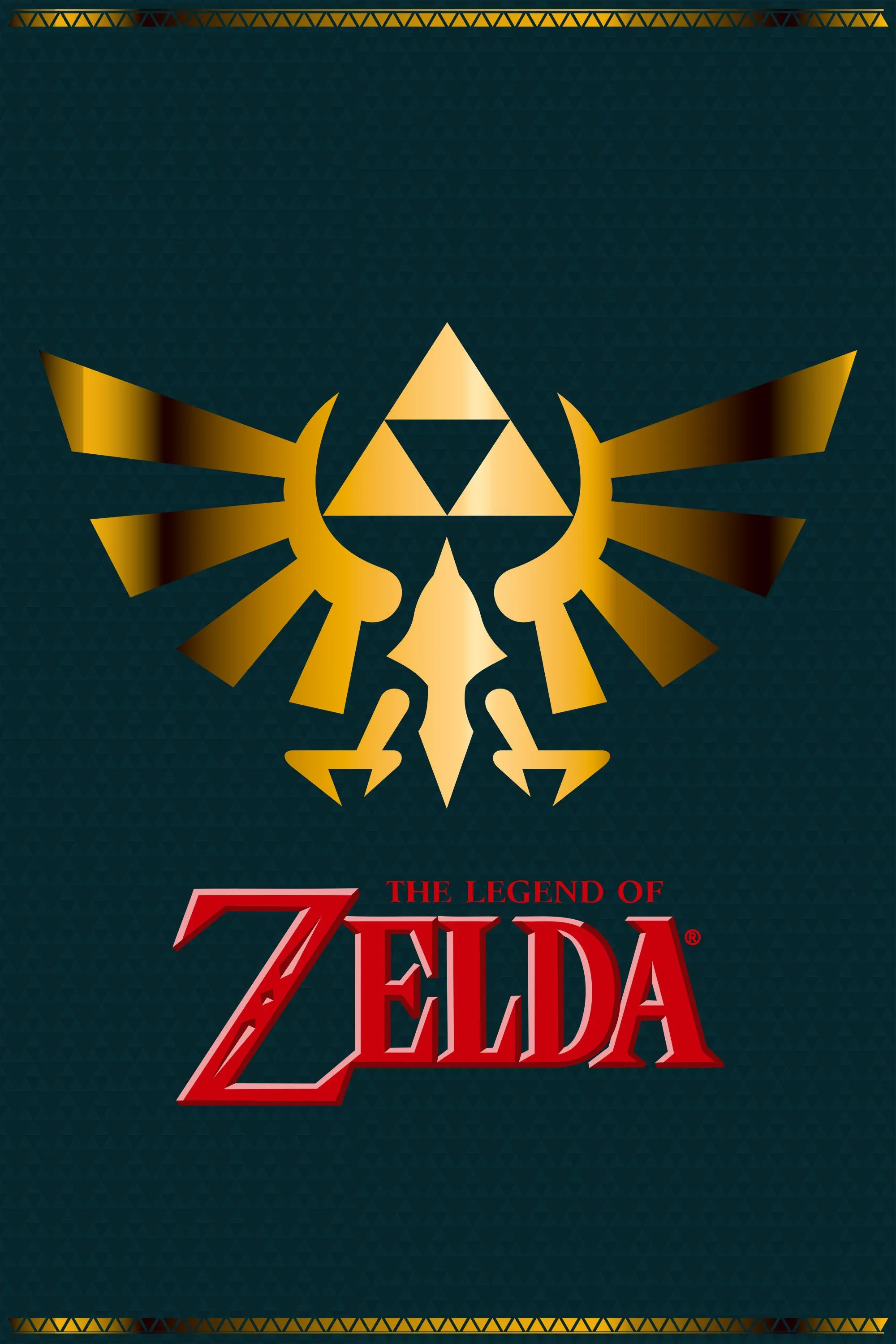 Logo và các nhân vật biểu tượng của series The Legend of Zelda của Nintendo