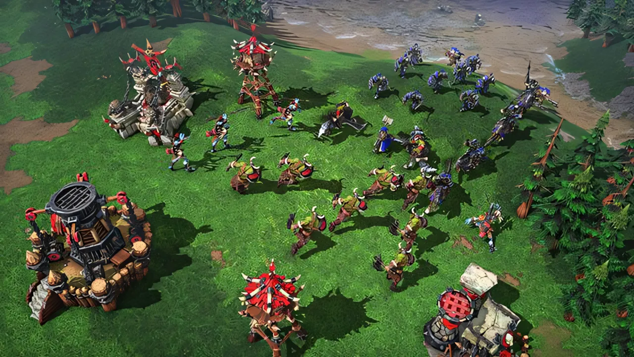 Một trận chiến ác liệt trong Warcraft III: Reforged, thể hiện đồ họa được &quot;cải tiến&quot;