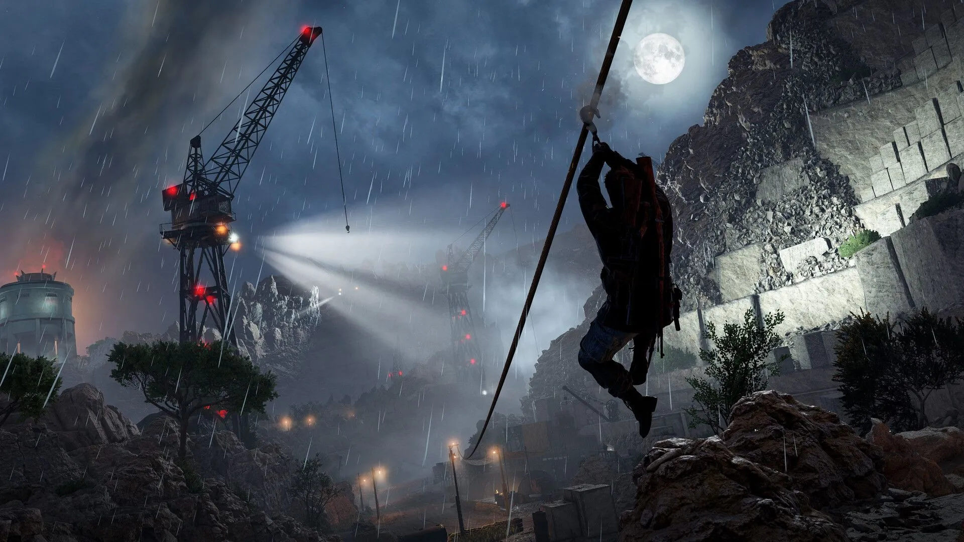 Người lính bắn tỉa ẩn mình trong bóng tối, chờ đợi thời cơ ra đòn trong Sniper Elite: Resistance.