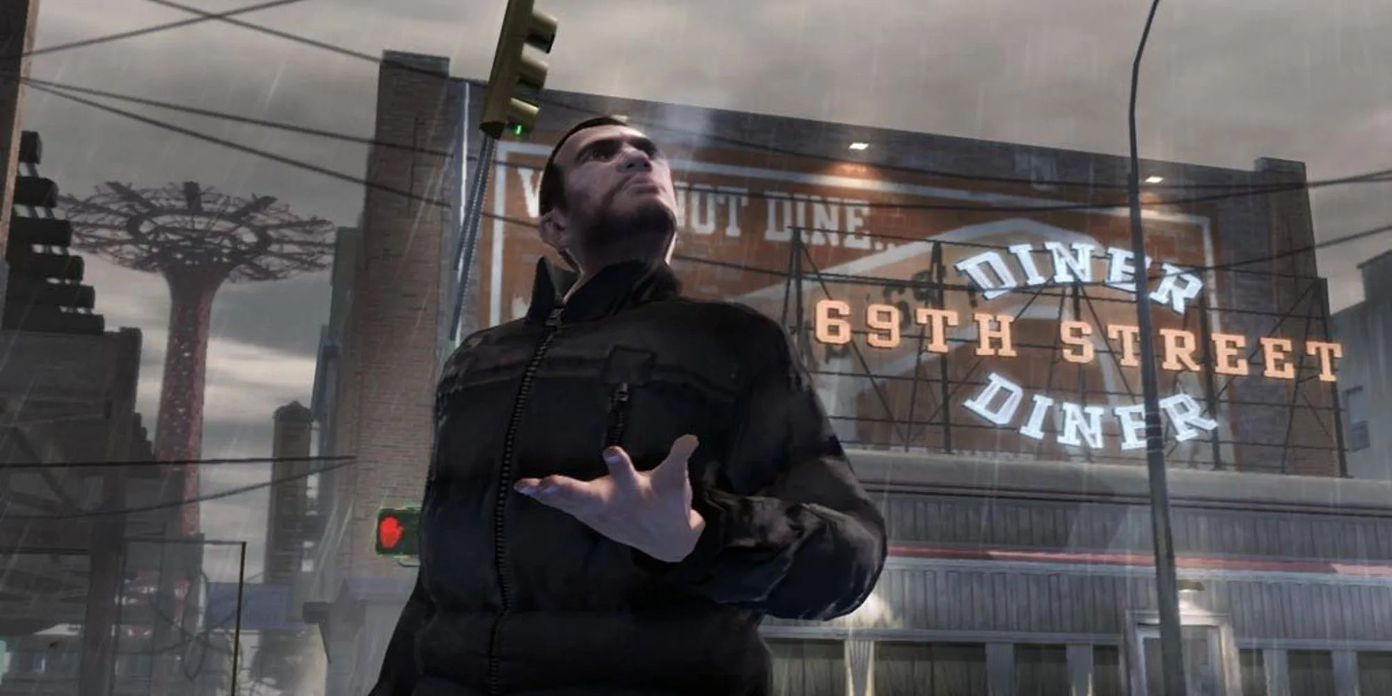 Niko Bellic hút thuốc trong Liberty City biểu tượng của GTA 4