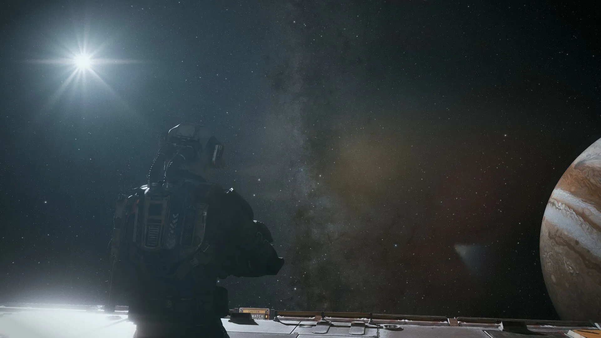 Phi thuyền của người chơi đang di chuyển trong không gian trong The Expanse Osiris Reborn