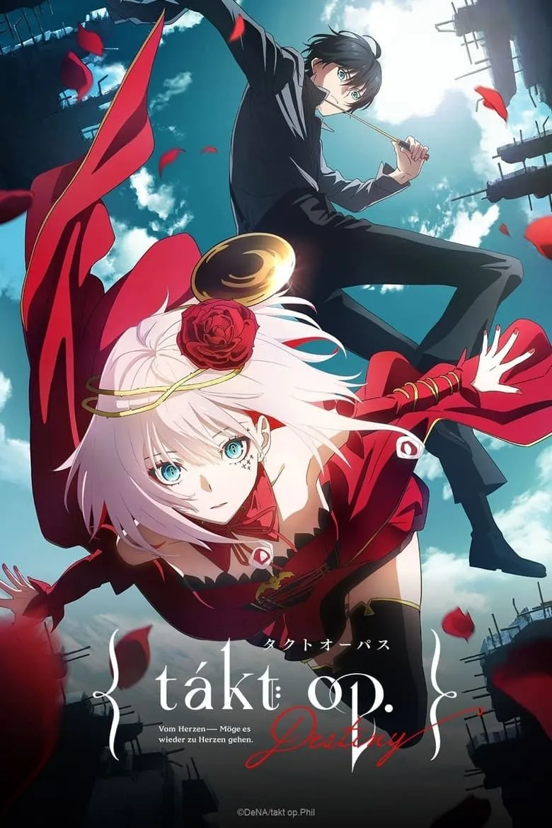 Takt và Musicart của anh trên poster anime Takt Op. Destiny đầy kịch tính.