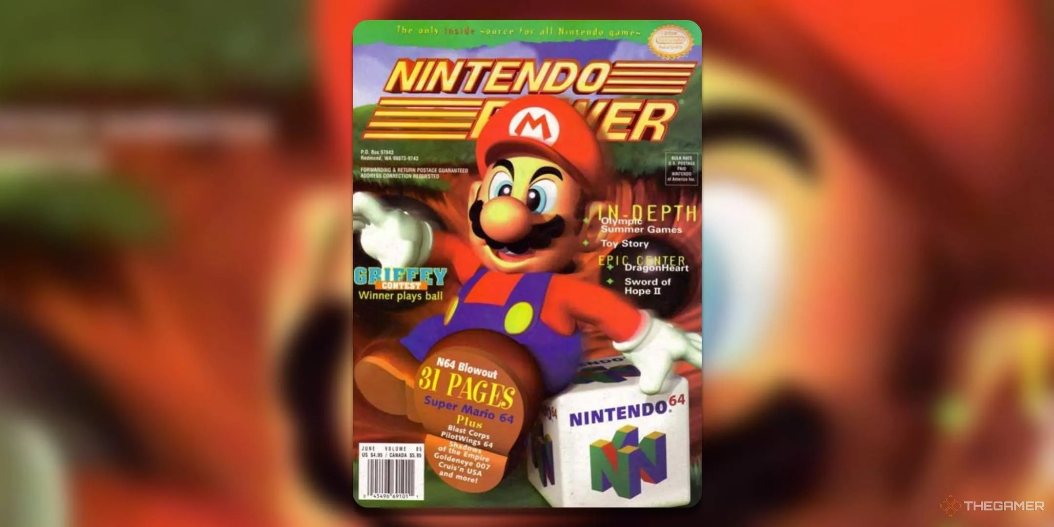 Tạp chí Nintendo Power số 85 tháng 6/1996 với hình ảnh Super Mario 64 trên bìa.