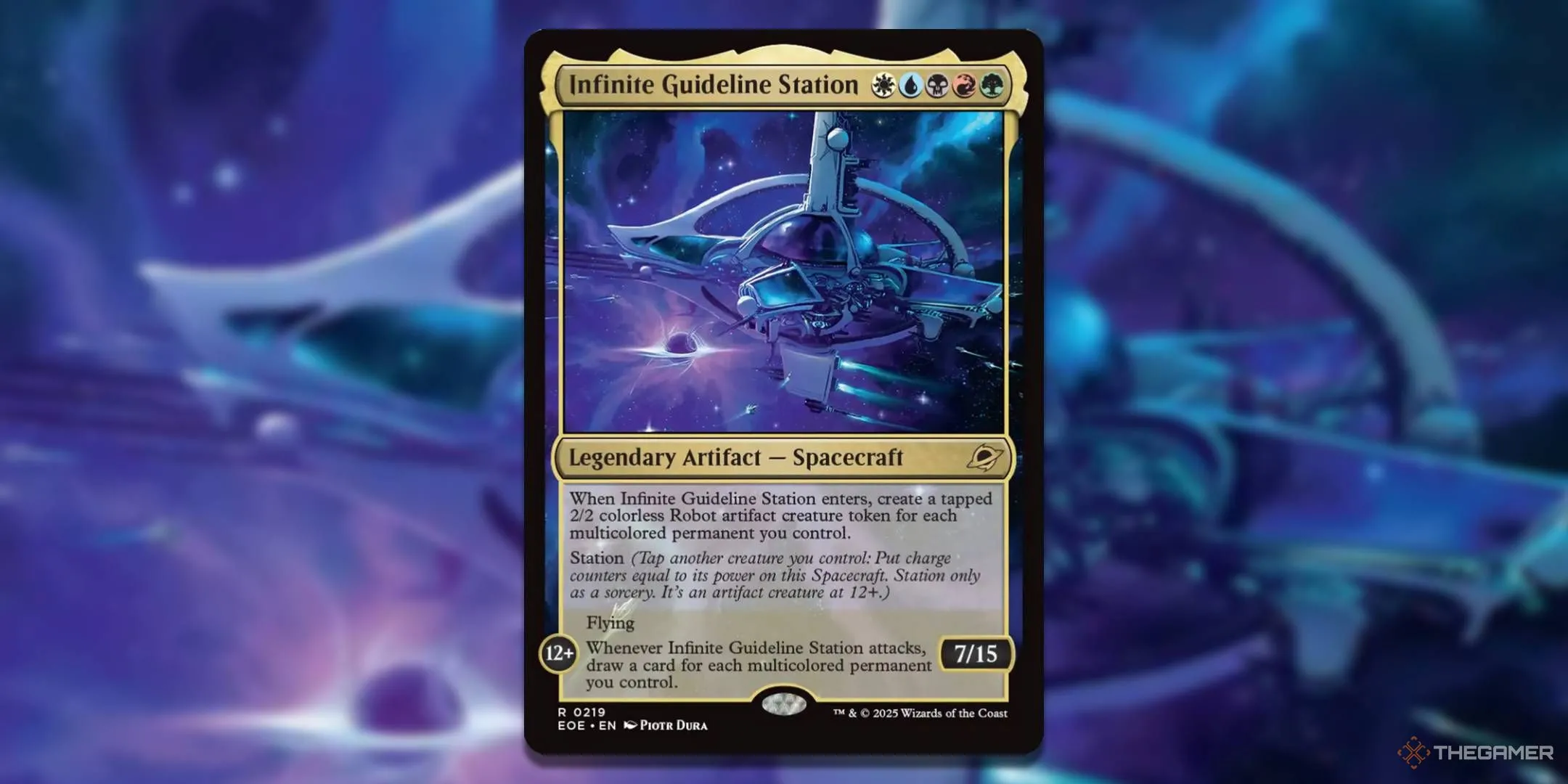 Thẻ bài Magic The Gathering Infinite Guideline Station, Commander 5 màu mạnh mẽ.
