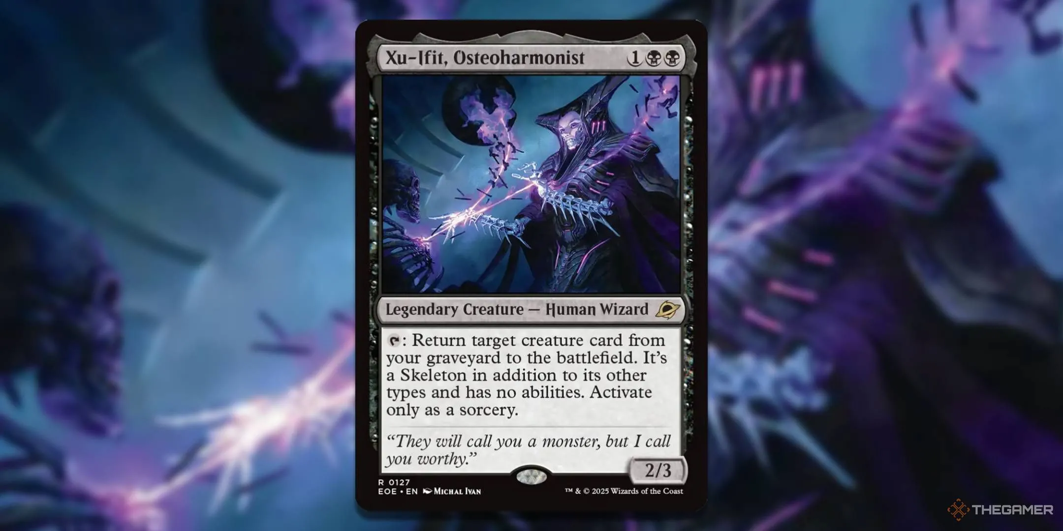 Thẻ bài Magic The Gathering Xu-Ifit Osteoharmonist, Commander đen hồi sinh creature vanilla.