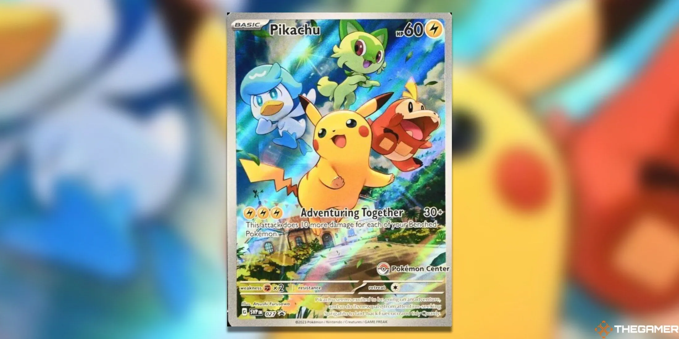 Thẻ bài Pokemon TCG Pikachu độc quyền Pokemon Center từ bộ Scarlet &amp; Violet