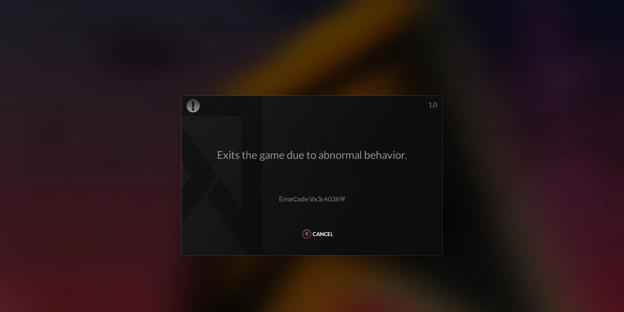 Thông báo lỗi từ game DJMAX Respect V khi phát hiện hành vi bất thường, minh họa vấn đề anti-cheat