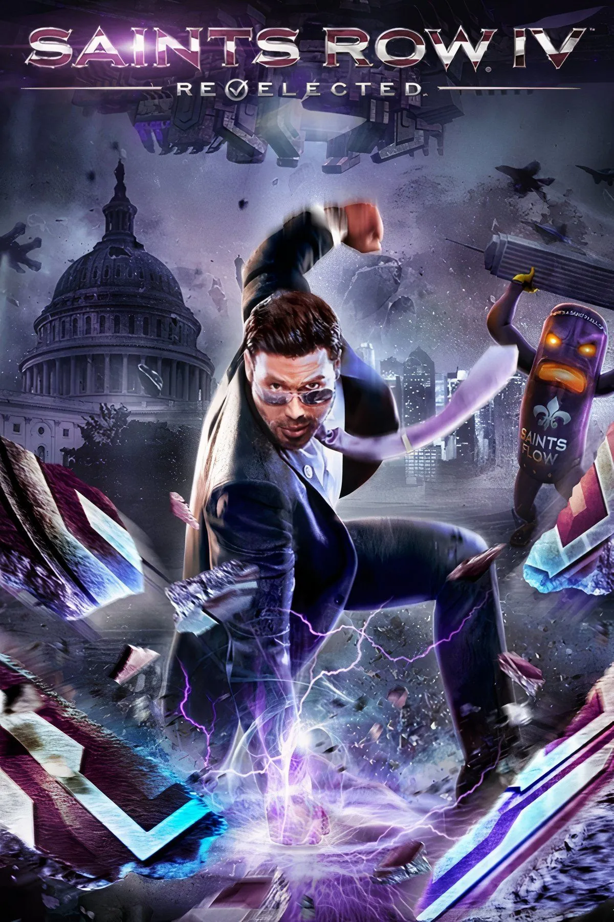 Tổng thống siêu năng lực trong Saints Row 4 phá vỡ thế giới giả lập Steelport bằng sức mạnh phi thường