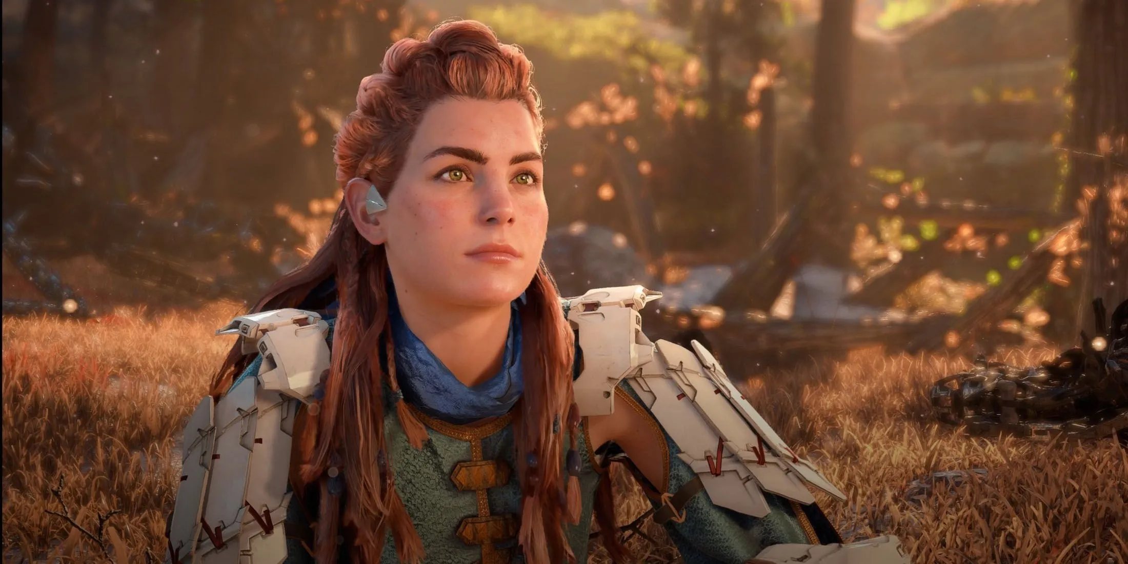 Aloy đang luyện tập trong Horizon Zero Dawn, hình ảnh minh họa cho việc nhân vật tự thoại giải thích