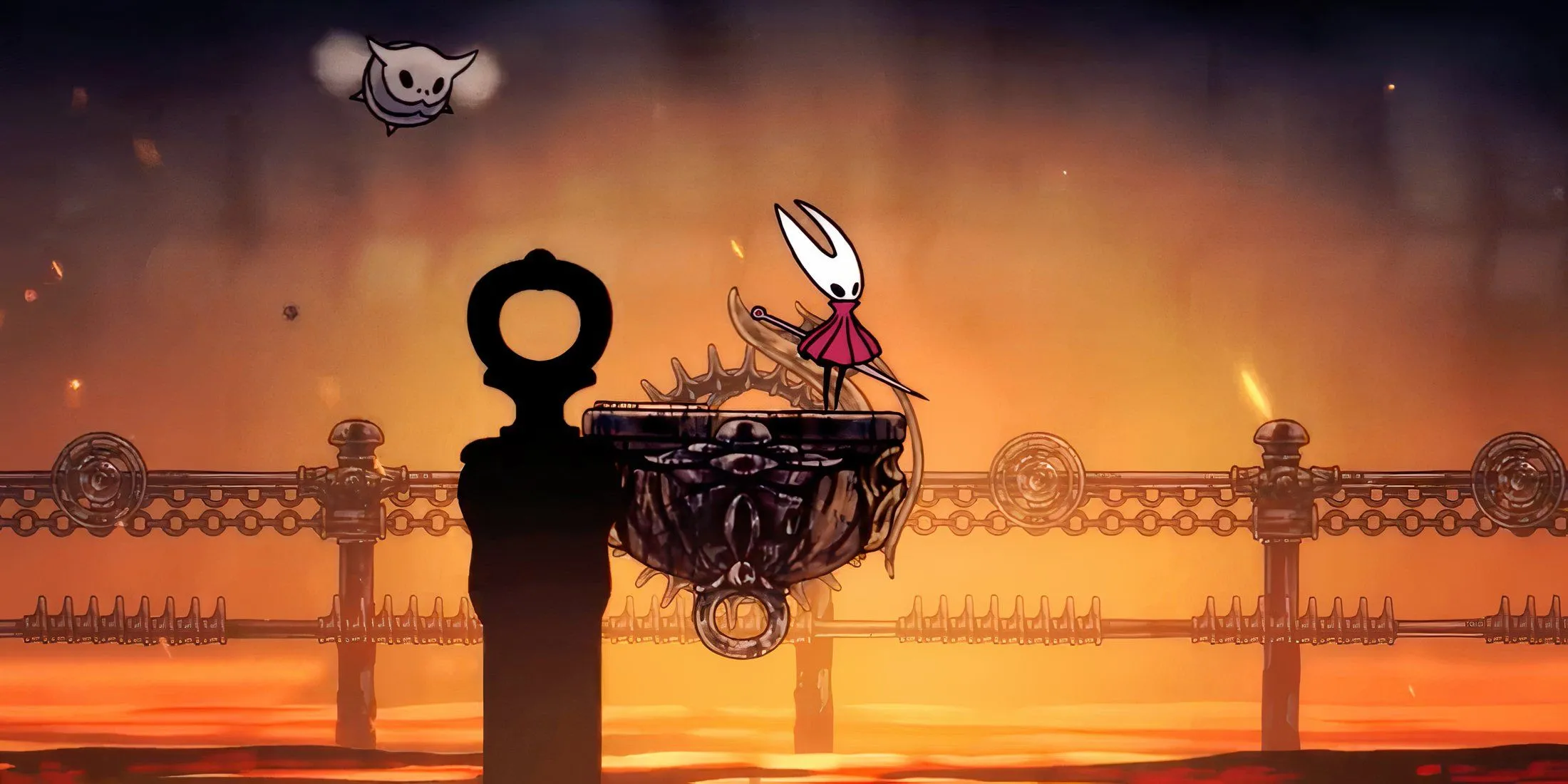 Hornet di chuyển trên chiếc xe đẩy, hé lộ một phần gameplay khám phá trong Hollow Knight Silksong.