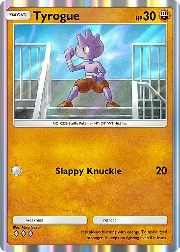 Thẻ bài Tyrogue trong Pokemon TCG Pocket Wisdom of Sea and Sky